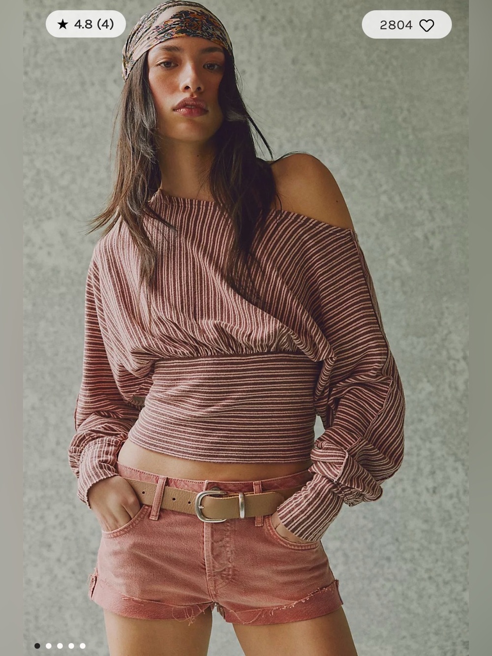 Free People We The Free My Time Long Sleeve. NWT. Chocolate combo